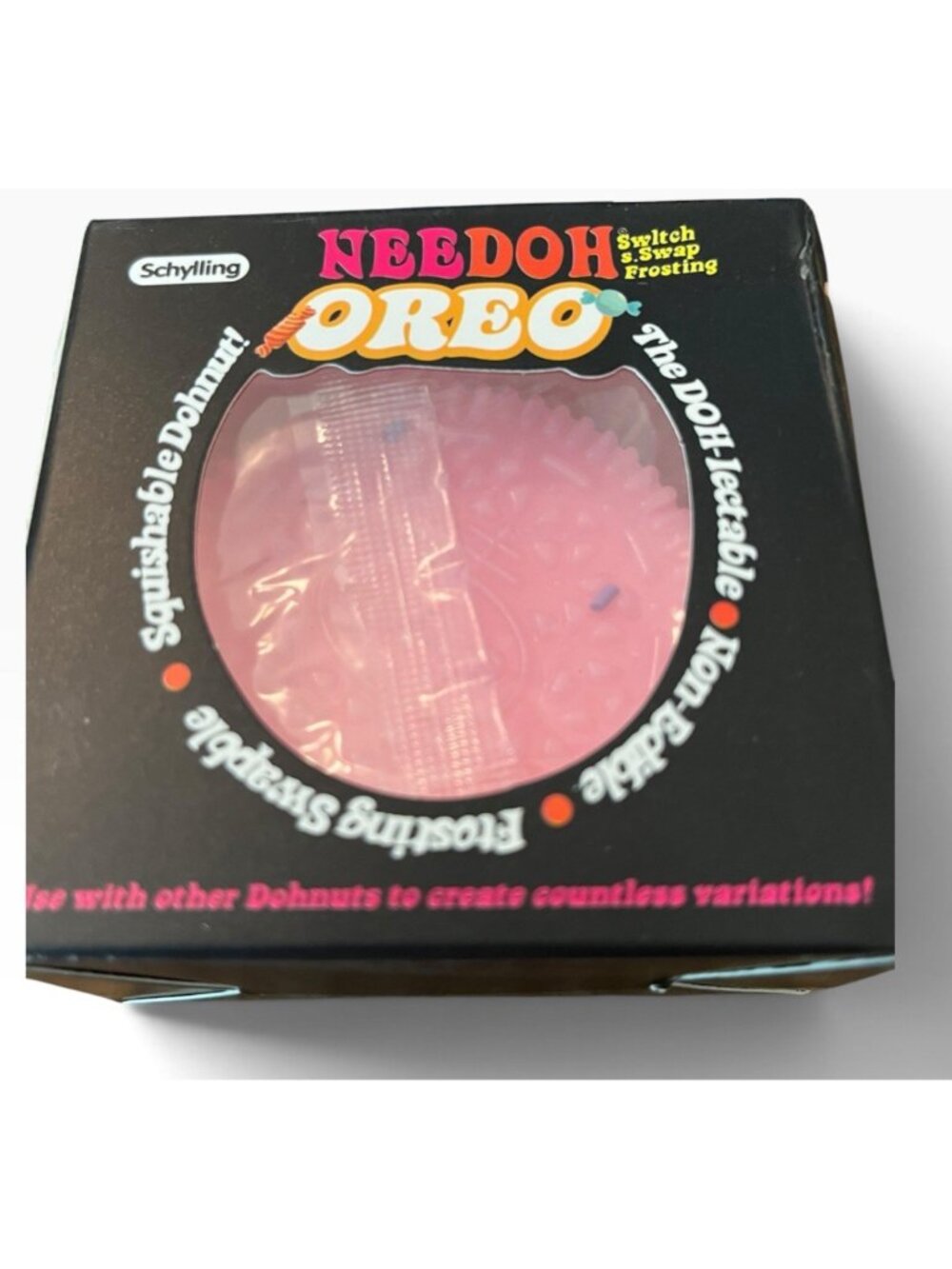 NeeDoh Pink OREO Switch & Swap Frosting Squishable Donut Squeeze Toy Schylling